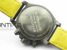 Avenger Bandit V13317 Titanium DLC B50 Best Edition Blue Dial Numbers Makers on Blue Nylon strap A7750