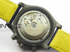 Avenger Bandit V13317 Titanium DLC B50 Best Edition Blue Dial Numbers Makers on Blue Nylon strap A7750