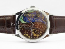 Classic 5077P-102 SS Case FLF Best Edition Real Enamel Dial 1 Brown Leather strap Cal.240