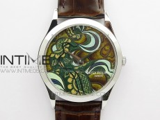 Classic 5077P-102 SS Case FLF Best Edition Real Enamel Dial 2 Brown Leather strap Cal.240