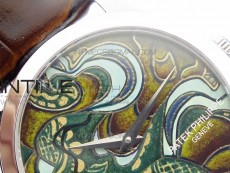 Classic 5077P-102 SS Case FLF Best Edition Real Enamel Dial 2 Brown Leather strap Cal.240
