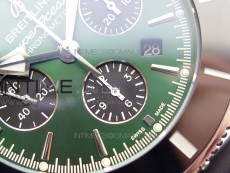 SuperOcean Black Ceramic Bezel B50 Best Edition Green Dial on Black Rubber Strap A7750