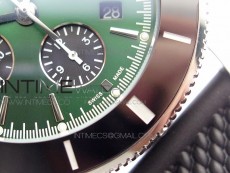 SuperOcean Black Ceramic Bezel B50 Best Edition Green Dial on Black Rubber Strap A7750
