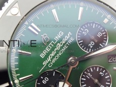 SuperOcean Black Ceramic Bezel B50 Best Edition Green Dial on Black Rubber Strap A7750