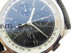 Premier A13315351 SS 42mm GF 1:1 Best Edition Black Dial on Black Leather Strap A7750
