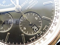 Premier A13315351 SS 42mm GF 1:1 Best Edition Black Dial on Black Leather Strap A7750