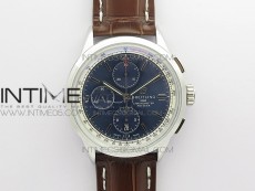 Premier A13315351 SS 42mm GF 1:1 Best Edition Blue Dial on Black Leather Strap A7750