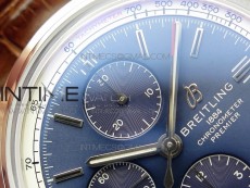 Premier A13315351 SS 42mm GF 1:1 Best Edition Blue Dial on Black Leather Strap A7750