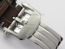 Premier A13315351 SS 42mm GF 1:1 Best Edition Blue Dial on Black Leather Strap A7750