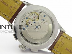 Premier A13315351 SS 42mm GF 1:1 Best Edition Blue Dial on Black Leather Strap A7750