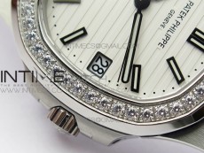 Nautilus Jumbo 5713 Super Replication PPF 1:1 Best Edition White Textured Dial on SS Bracelet PPF324