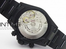 Daytona Blaken Rainbow Crystal Bezel PVD OXF Best Edition Black Dial on PVD Bracelet A7750