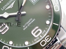 Conquest L3.840.4.56.6 Real Ceramic Bezel SS ZF 1:1 Best Edition Green dial On SS Bracelet A2824
