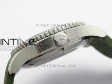 Conquest L3.840.4.56.6 Real Ceramic Bezel SS ZF 1:1 Best Edition Green dial On Green Rubber Strap A2824