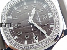 Aquanaut 5067A SS PPF 1:1 Best Edition Light Brown Textured Dial on Blue Rubber Strap AE23 (Free a box)