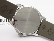 Aquanaut 5067A SS PPF 1:1 Best Edition Light Brown Textured Dial on Blue Rubber Strap AE23 (Free a box)