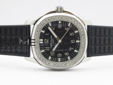 Aquanaut 5067A SS PPF 1:1 Best Edition Black Textured Dial on Black Rubber Strap AE23 (Free a box)