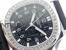 Aquanaut 5067A SS PPF 1:1 Best Edition Black Textured Dial on Black Rubber Strap AE23 (Free a box)