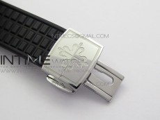 Aquanaut 5067A SS PPF 1:1 Best Edition Black Textured Dial on Black Rubber Strap AE23 (Free a box)