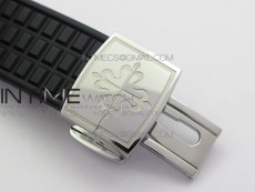 Aquanaut 5067A SS PPF 1:1 Best Edition Black Textured Dial on Black Rubber Strap AE23 (Free a box)