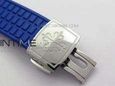 Aquanaut 5067A SS PPF 1:1 Best Edition Blue Textured Dial on Blue Rubber Strap AE23 (Free a box)