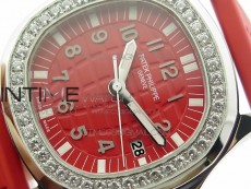 Aquanaut 5067A SS PPF 1:1 Best Edition Red Textured Dial on Red Rubber Strap AE23 (Free a box)