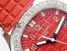Aquanaut 5067A SS PPF 1:1 Best Edition Red Textured Dial on Red Rubber Strap AE23 (Free a box)