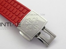 Aquanaut 5067A SS PPF 1:1 Best Edition Red Textured Dial on Red Rubber Strap AE23 (Free a box)