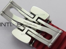 Aquanaut 5067A SS PPF 1:1 Best Edition Red Textured Dial on Red Rubber Strap AE23 (Free a box)