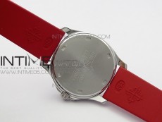 Aquanaut 5067A SS PPF 1:1 Best Edition Red Textured Dial on Red Rubber Strap AE23 (Free a box)