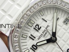 Aquanaut 5067A SS PPF 1:1 Best Edition White Textured Dial on White Rubber Strap AE23 (Free a box)
