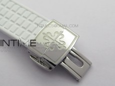 Aquanaut 5067A SS PPF 1:1 Best Edition White Textured Dial on White Rubber Strap AE23 (Free a box)