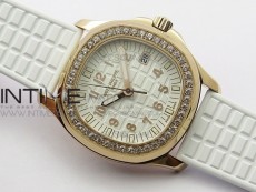 Aquanaut 5067A RG PPF 1:1 Best Edition White Textured Dial on White Rubber Strap AE23 (Free a box)