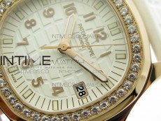 Aquanaut 5067A RG PPF 1:1 Best Edition White Textured Dial on White Rubber Strap AE23 (Free a box)