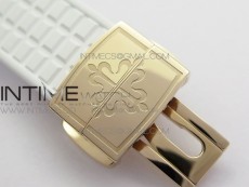 Aquanaut 5067A RG PPF 1:1 Best Edition White Textured Dial on White Rubber Strap AE23 (Free a box)