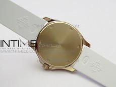 Aquanaut 5067A RG PPF 1:1 Best Edition White Textured Dial on White Rubber Strap AE23 (Free a box)