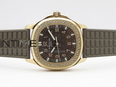 Aquanaut 5067A RG PPF 1:1 Best Edition Brown Textured Dial on Brown Rubber Strap AE23 (Free a box)