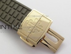 Aquanaut 5067A RG PPF 1:1 Best Edition Brown Textured Dial on Brown Rubber Strap AE23 (Free a box)