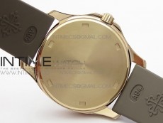 Aquanaut 5067A RG PPF 1:1 Best Edition Brown Textured Dial on Brown Rubber Strap AE23 (Free a box)