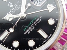 GMT Master II 126710 Red/Blue T Crystal VRF Best Edition Black Dial On SS/Paved Crystal Bracelet  3186 CHS