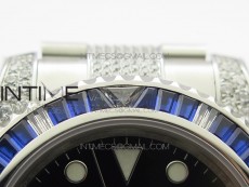 GMT Master II 126710 Red/Blue T Crystal VRF Best Edition Black Dial On SS/Paved Crystal Bracelet  3186 CHS