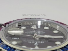 GMT Master II 126710 Red/Blue T Crystal VRF Best Edition Black Dial On SS/Paved Crystal Bracelet  3186 CHS