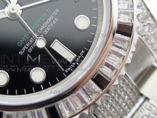 GMT Master II 126710 White/Black T CrystalVRF Best Edition Black Dial On SS/Paved CrystalBracelet  3186 CHS