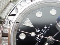GMT Master II 126710 White/Black T CrystalVRF Best Edition Black Dial On SS/Paved CrystalBracelet  3186 CHS
