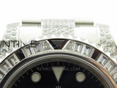 GMT Master II 126710 White/Black T CrystalVRF Best Edition Black Dial On SS/Paved CrystalBracelet  3186 CHS