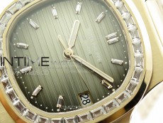 Nautilus 5711/1R T Crystal Bezel PPF V4 1:1 Best Edition Brown Textured Dial on RG Bracelet 324CS (Free box)