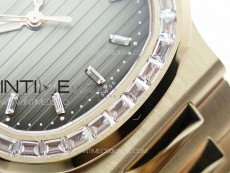 Nautilus 5711/1R T Crystal Bezel PPF V4 1:1 Best Edition Brown Textured Dial on RG Bracelet 324CS (Free box)