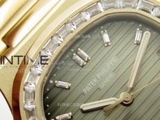 Nautilus 5711/1R T Crystal Bezel PPF V4 1:1 Best Edition Brown Textured Dial on RG Bracelet 324CS (Free box)
