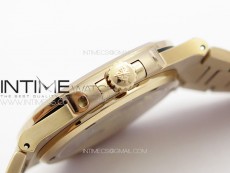 Nautilus 5711/1R T Crystal Bezel PPF V4 1:1 Best Edition Brown Textured Dial on RG Bracelet 324CS (Free box)