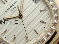 Nautilus 5711/1R T Crystal Bezel PPF V4 1:1 Best Edition White Textured Dial on RG Bracelet 324CS (Free box)